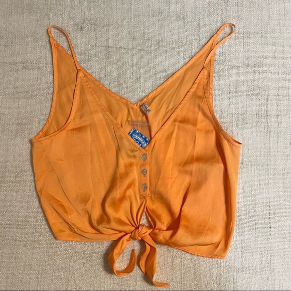 Free People Tops - Free People Cropped Tie in Front Tank Top